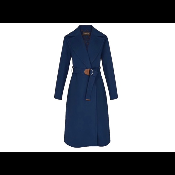 Louis Vuitton Jackets & Blazers - Louis Vuitton blue double cashgora wrap coat. Read